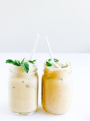 Iced Latte with alternative milk as you like at Gnostic Mana Cafe in Woy Woy