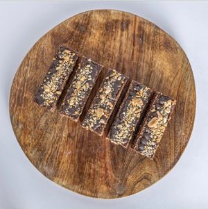 Raw peanut butter bar at Gnostic Mana Cafe in Woy Woy