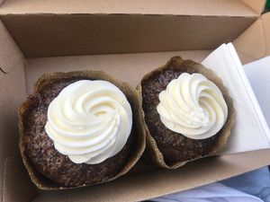 Vegan carrot cake at Gnostic Mana Cafe in Woy Woy