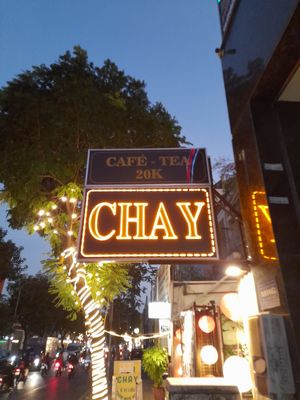 Sign outside at Lẩu Chay & Coffee Nhà Nát in Ho Chi Minh City