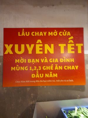 Sign at Lẩu Chay & Coffee Nhà Nát in Ho Chi Minh City
