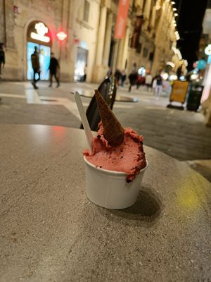 Forest fruit sorbet at Tiffany's Gelateria in Valletta