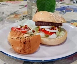 Burger at Rainy's Veggie Burgers in Chiang Mai