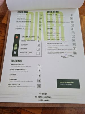 Dinner options at Sound & Soul Foodbar in Nijmegen