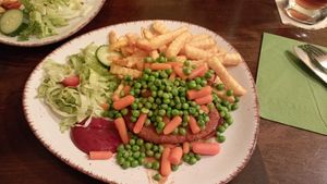 Vegan Schnitzel at Strubel's Gasthaus & Pension in Luebbenau