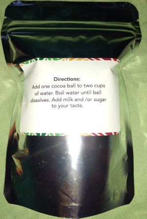 Instructions on how to use cocoa balls at Belmont Estate in Belmont