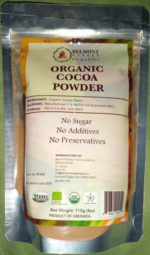 Organic Cocoa Powder at Belmont Estate in Belmont