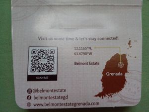 Info on the inside of packaging at Belmont Estate in Belmont