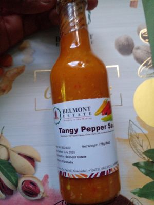 Pepper sauce at Belmont Estate in Belmont