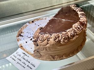 Vegan triple chocolate cake. This was decadent!! 🤤   at Gather in Dayton