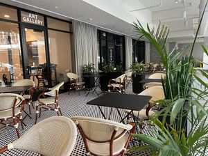 Gather: Patio seatingg  at Gather in Dayton