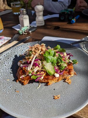 Okonomiyaki - highly recommend! Really really good! at Earthly Pleasures Cafe in Belgrave