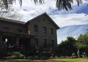 Beautiful building and gardens  at Earthly Pleasures Cafe in Belgrave
