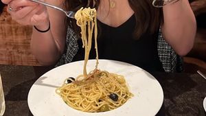 Spaghetti with garlic and lemonn  at La Casa Italian in Stafford