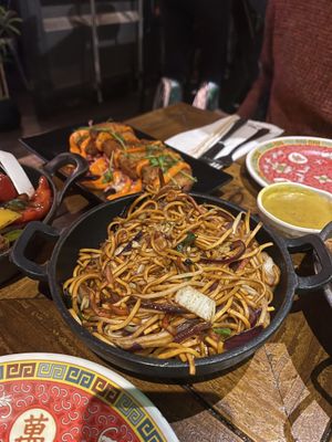 Chow mein   at Mans Market in Leeds