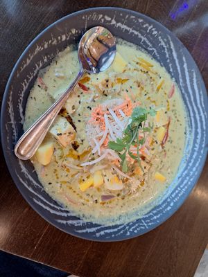 Thai Tofu Curry Bowl at Romer's - River District in Vancouver