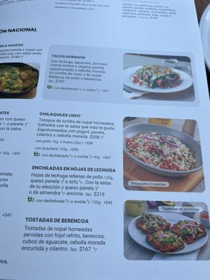 Options   at Giornale Cafe Palmas in Mexico City