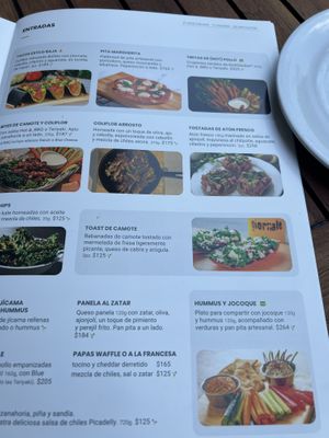 Options   at Giornale Cafe Palmas in Mexico City