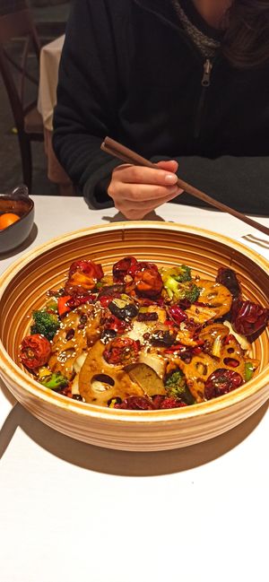 Spicy lotus root at Ziputi Vegetarian Restaurant in Beijing