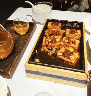 Stuffed tofu ￼  at Ziputi Vegetarian Restaurant in Beijing