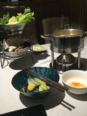Hot-pot at Ziputi Vegetarian Restaurant in Beijing
