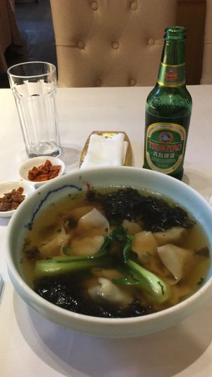 Veggie Mutong soup at Ziputi Vegetarian Restaurant in Beijing