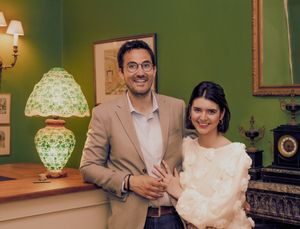 The owners, Eva & Niels at Hotel Malleberg in Bruges