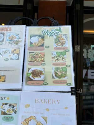 Vegan menu  at Feel Good Bar&Bistro in Bangkok