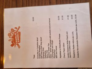 Hot drinks at Charlie's Angels Kitchens in Tunbridge Wells