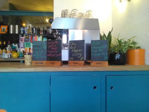 The style of the menu changes over time a suggested donation is not placed now at Charlie's Angels Kitchens in Tunbridge Wells