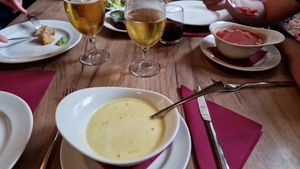 Vegan soups :) at Chakra in Tallinn