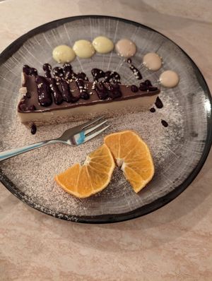 Cashew nut "cheesecake" at Maitri-vegan&glutenfree in Poznan