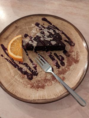 Chocolate and beetroot cake at Maitri-vegan&glutenfree in Poznan