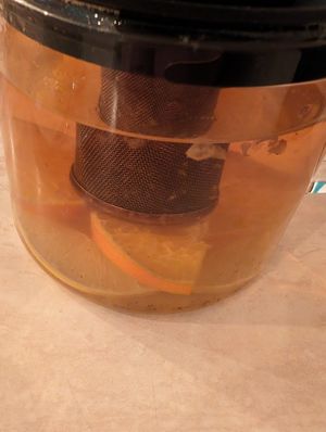 The tea was presented so beautifully in the pot at Maitri-vegan&glutenfree in Poznan