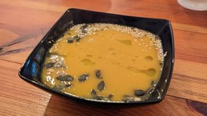 Creamy soup - pumpkin today! at Maitri-vegan&glutenfree in Poznan