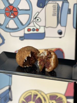 Arancina del mese con caponata   at Cinepizza in Turin