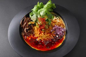 Soupless Tantan-men (Vegan)

Noodle dish with rich & thick sauce made from sesame paste and chili oil, supervised by Men Impossible in Amsterdam. at Gourmet Vista in Tokyo