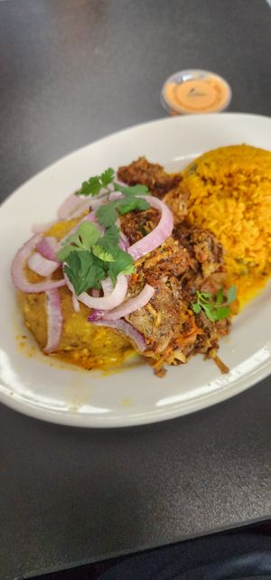 Best trifongo with vernil ever. at Joe's Caribe in Pensacola