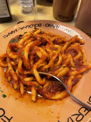 Sciavatelli All’Arrabbiata  at Osteria da Fortunata in Rome