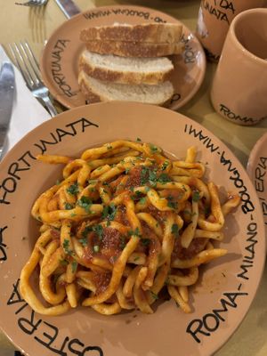   at Osteria da Fortunata in Rome