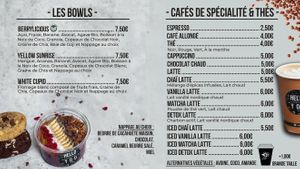 Menu at Hello You - Food Bar in Paris