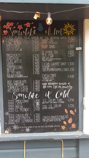 Menu at Brodies Coffee Co in Cardiff