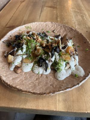 Wild mushroom toast   at Honest Greens in Lisbon