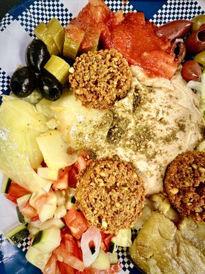 Falafel plate  at Lea's Falafelhaus in New Haven
