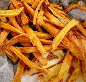 Sweet potato fries.  at Lea's Falafelhaus in New Haven