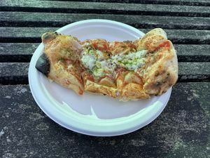 Spicy garlic bread (from Vegan A’fairs festival)  at Plant A Pizza in Antwerpen