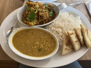 Aloo gobi   at Bill Peyto's Cafe in Lake Louise