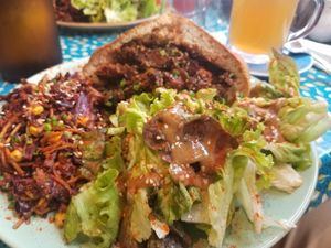 Kebab vegan at Greedy Guts in Caen