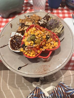 First main dishess  at Greedy Guts in Caen