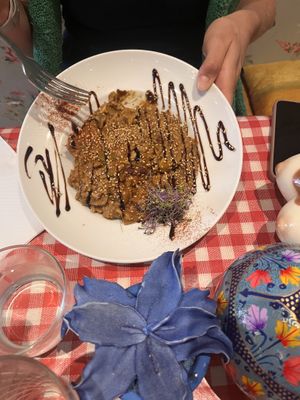 Second main dishes (delicious!)  at Greedy Guts in Caen